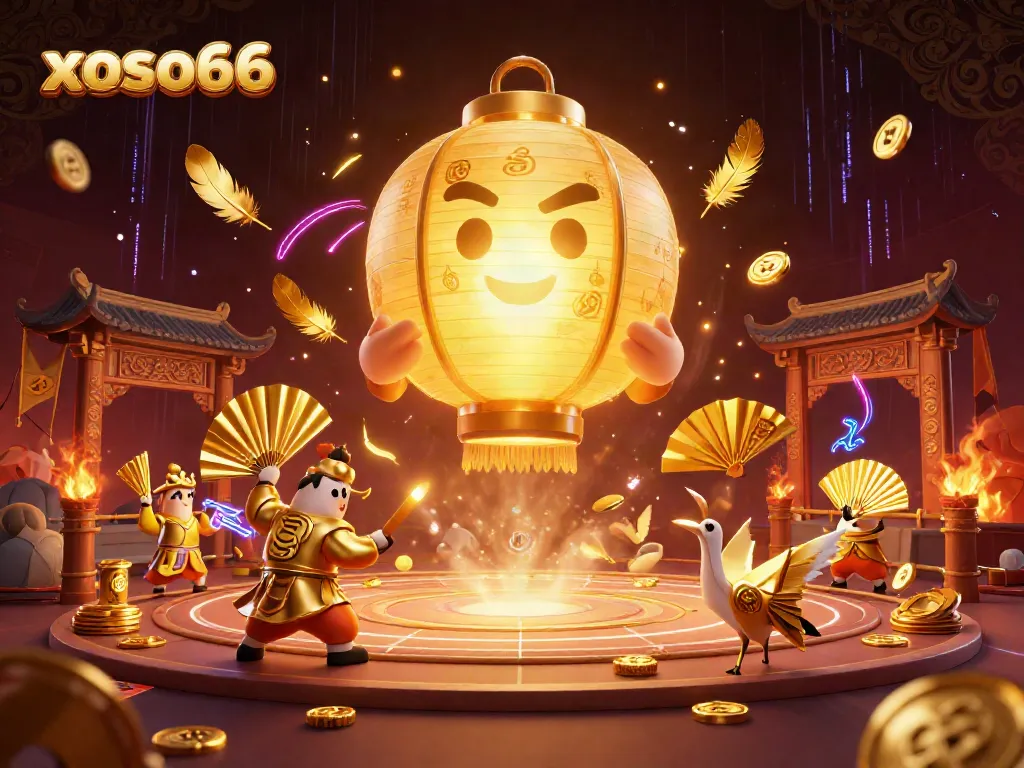 Experience the excitement of xoso66 with golden lantern spirits and dynamic gaming elements in an online casino.