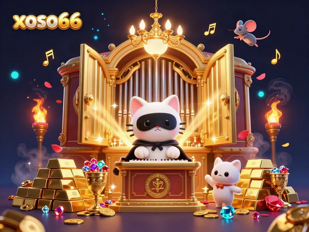 Xoso66 captures the excitement of players winning in a vibrant casino scene with magical elements.