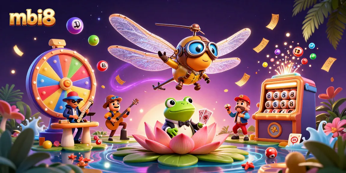 Engage with thrilling games at mbi8, where iconic characters come alive in a vibrant casino scene.