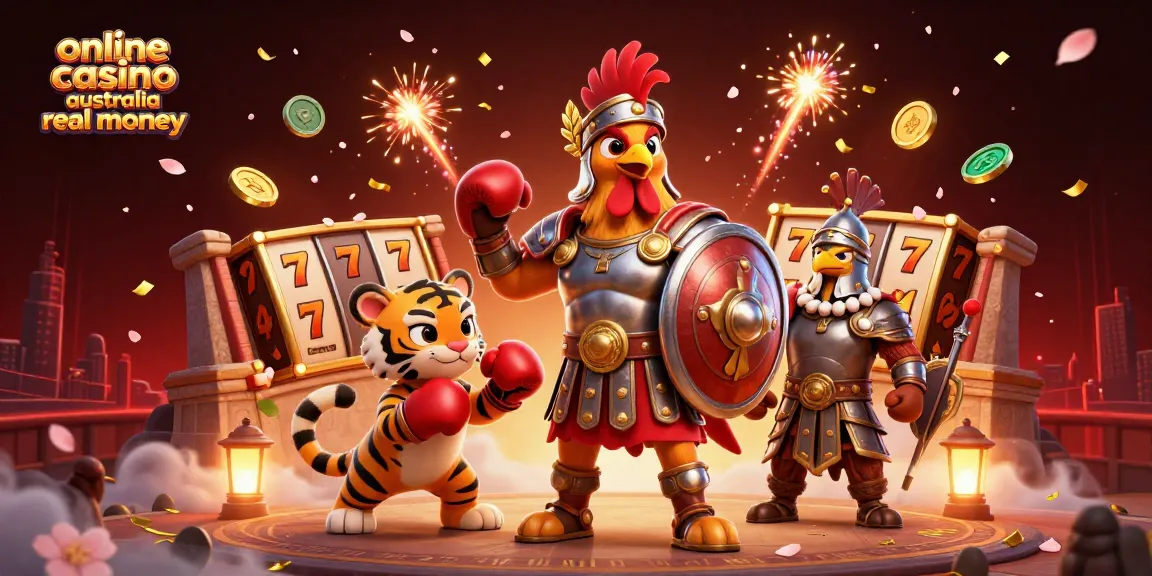 Experience the thrill of online casino Australia real money with vibrant characters and dynamic elements.