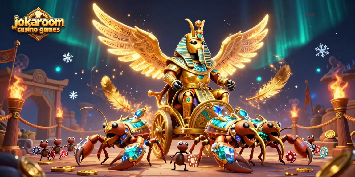 Experience the thrill of jokaroom casino games amidst a vibrant, dynamic casino scene with exciting characters.