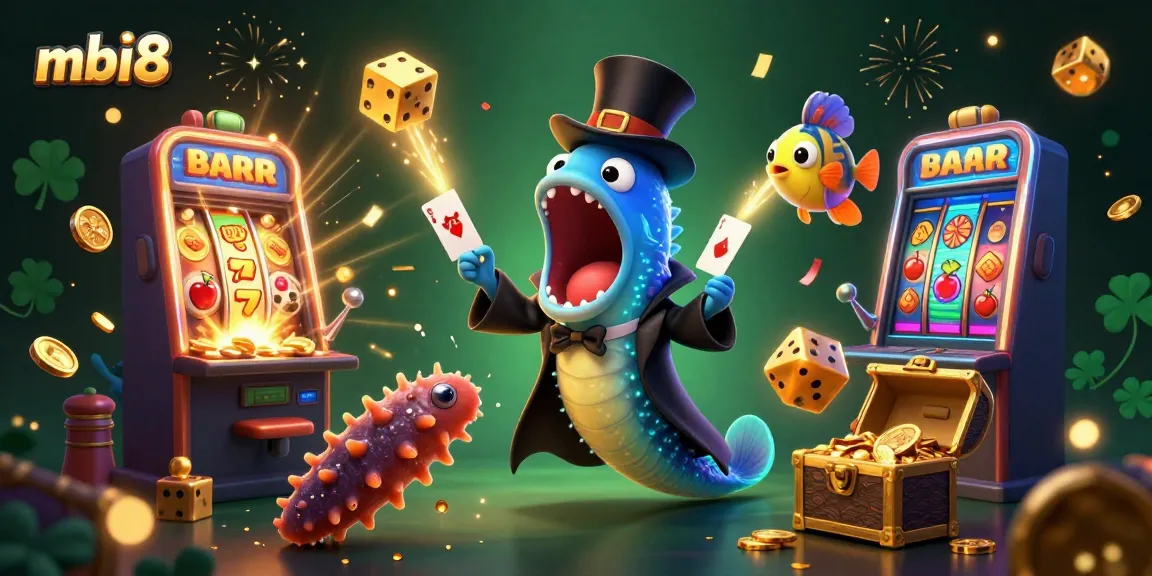 Experience exhilarating moments with mbi8 at this vibrant 3D casino illustration showcasing magical elements and rewards.